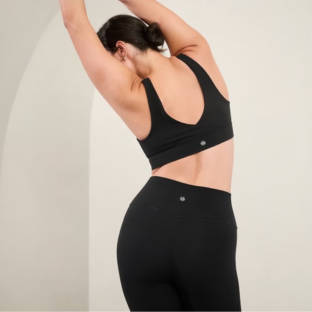 Athleta Breathe Longline Bra A-C NWOT SMALL BLACK - Picture 2 of 4